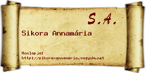 Sikora Annamária névjegykártya